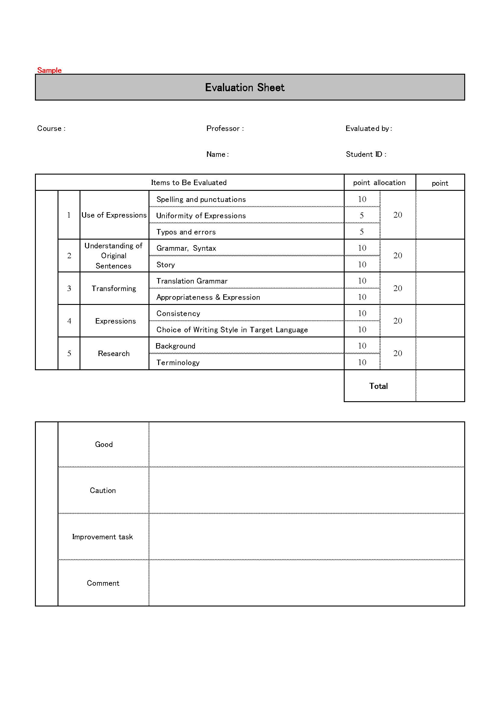 Course Syllabus Translation Grammar Written Expression